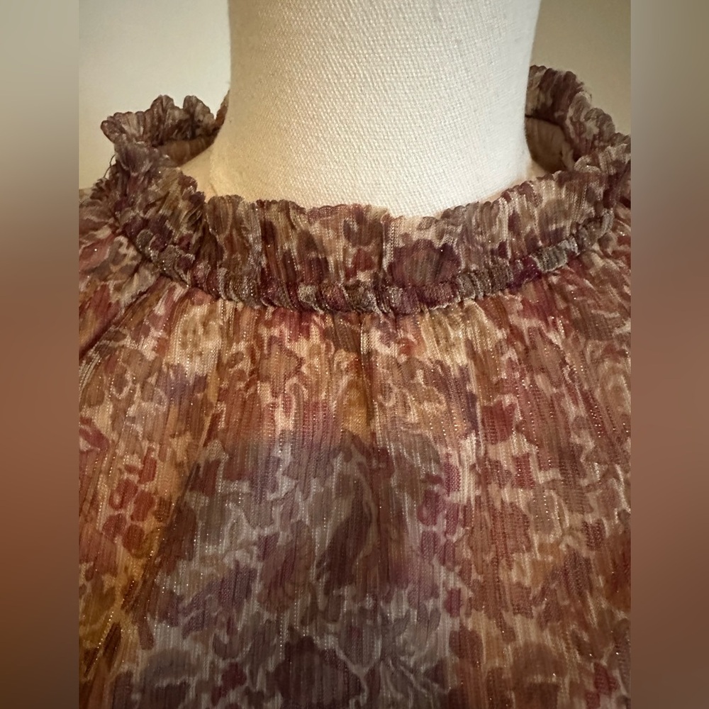Joie Sheer Blouse- Medium - Picture 3 of 10